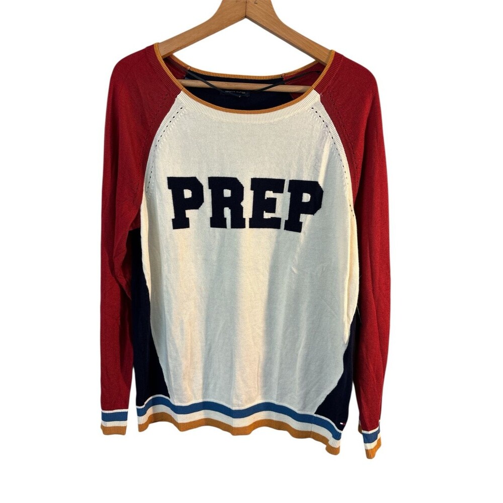 NWT Tommy Hilfiger Prep Sweater XL academia prep school rugby Preppy